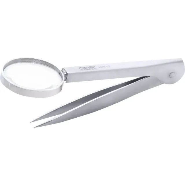 Canal Instrumente 2098-02 Splitterpinzette Lupe 12 cm Edelstahl