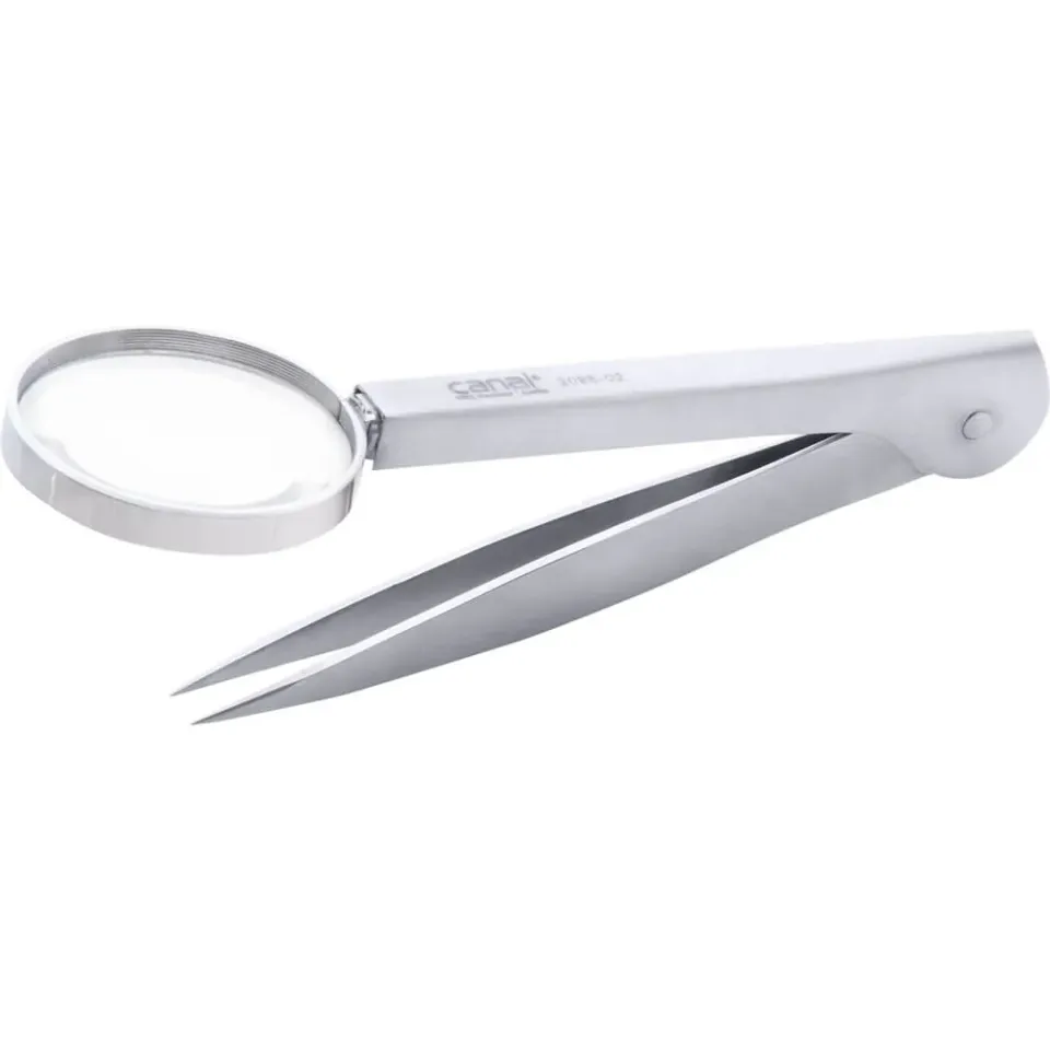 Canal Instrumente 2098-02 Splitterpinzette Lupe 12 cm Edelstahl