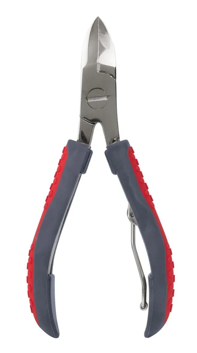 Titania Nagelzange Softtouch 11 cm Schwarz-Rot für Hände