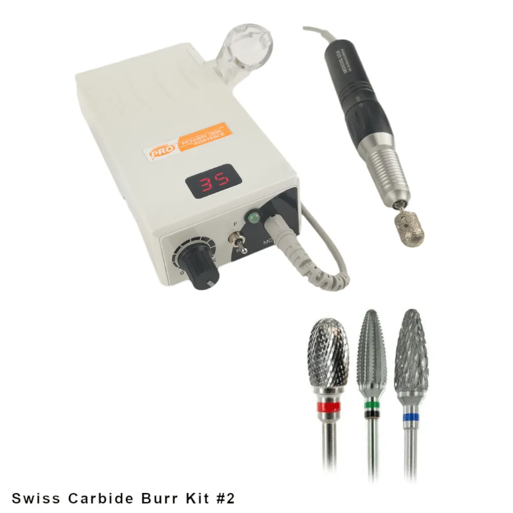 Medicool Pro Power 35K Fußpflegefräser Silber Diamant Set