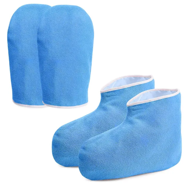 Noverlife Paraffin Handschuhe Füßlinge Set Baumwolle