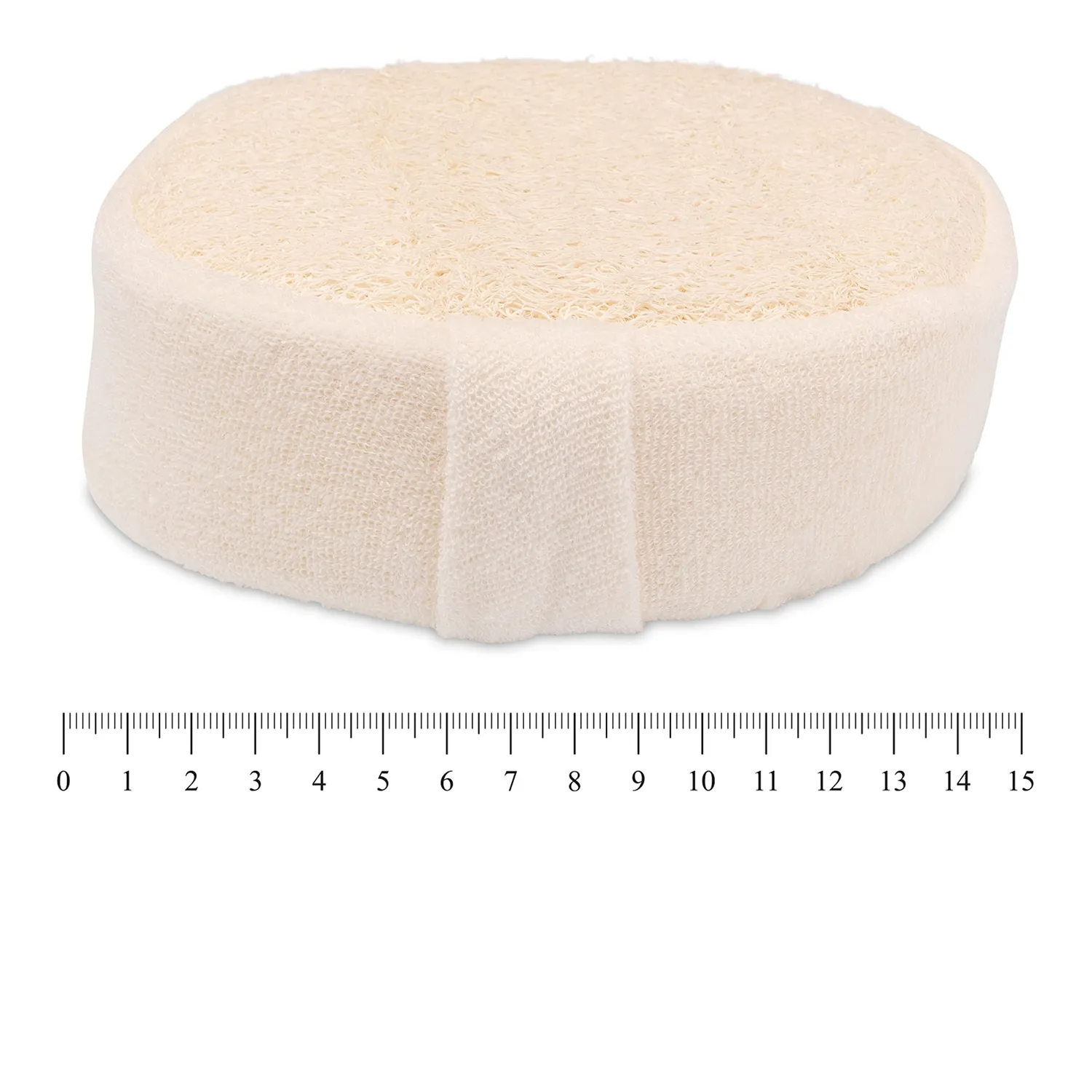 K-Pro Natur-Luffaschwamm Duschschwamm 14,5 cm plastikfrei