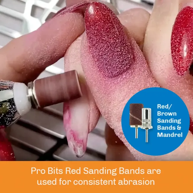 Medicool Pro Bits Schleifbänder Rot Mittel 100 Stück