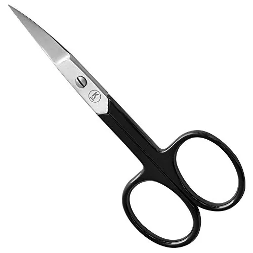 K-Pro Nagelschere Gebogen Spitz Edelstahl Schwarz 10,4 cm