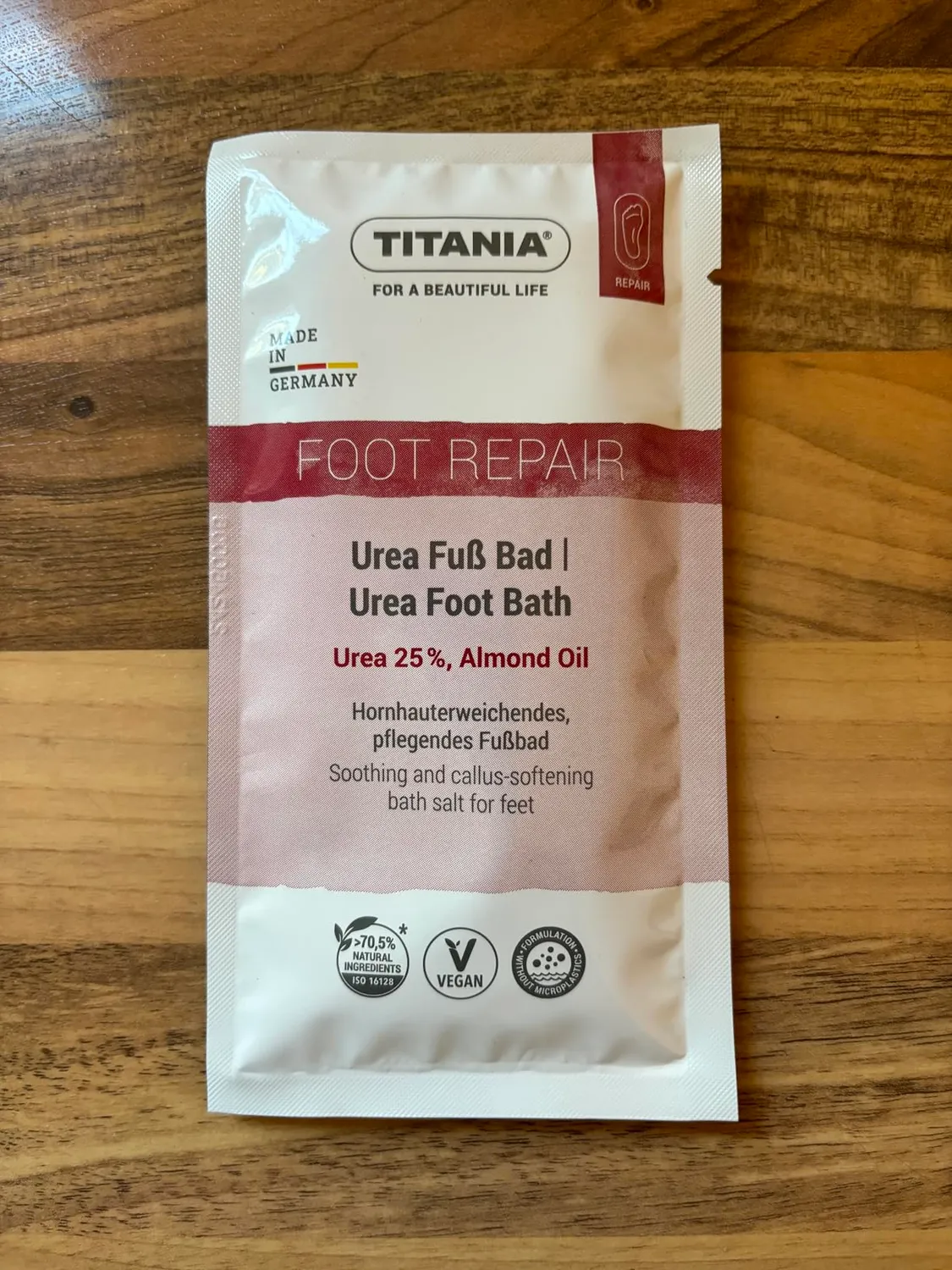 Titania Urea Fußbadesalz 25% 270 g Glas Mandelöl