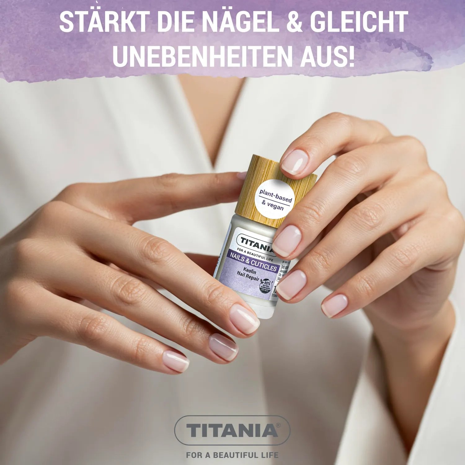 Titania Kaolin Nail Repair Nagellack 12 ml für brüchige Nägel