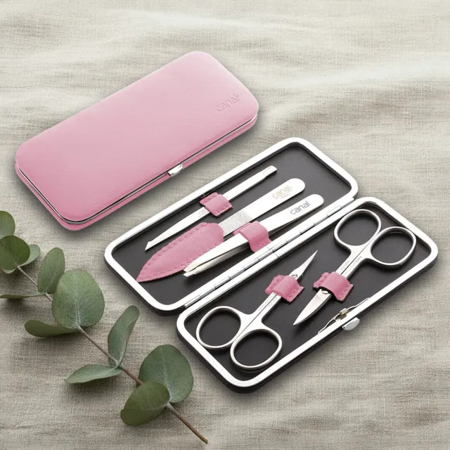 Canal 5374 Maniküre-Set Leder 5-teilig Rosa