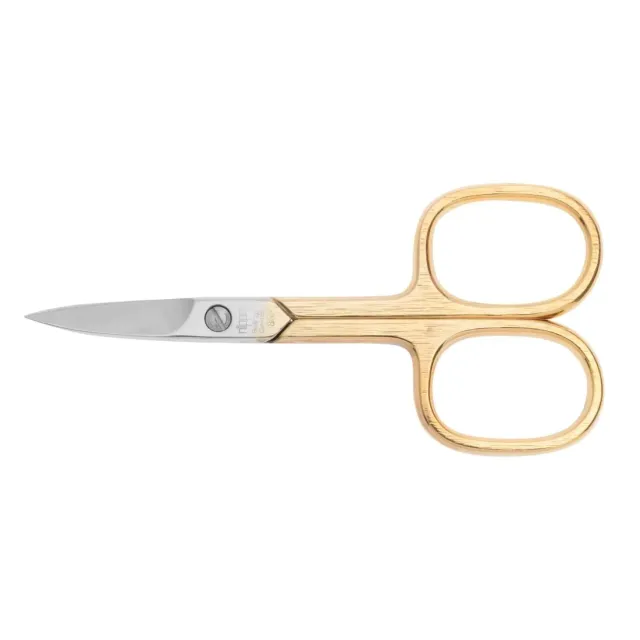 Nippes Solingen Nagelschere 9 cm vergoldet gebogen