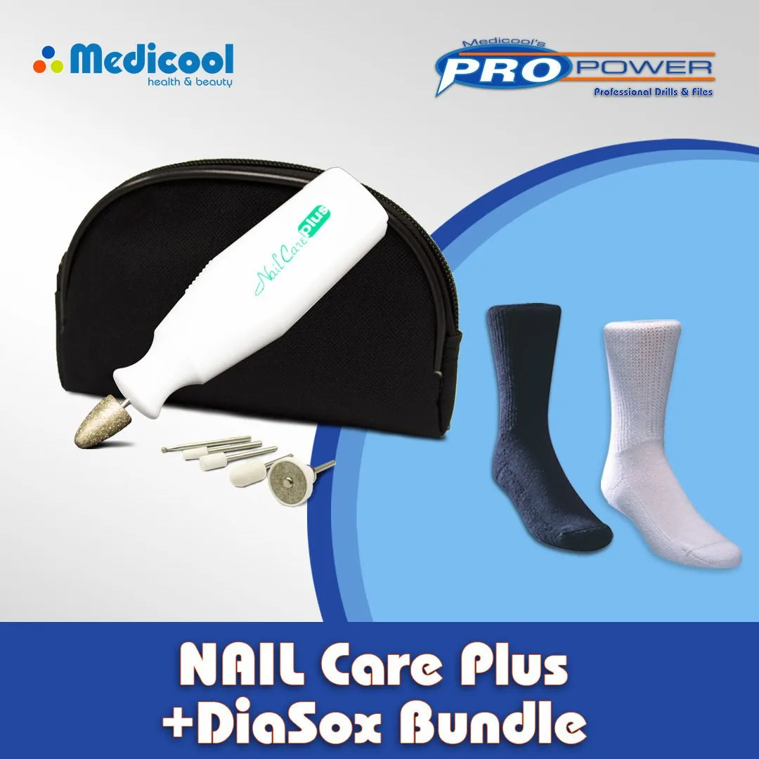 Medicool NailCare Plus Pediküre-Set mit DiaSox Socken Bundle