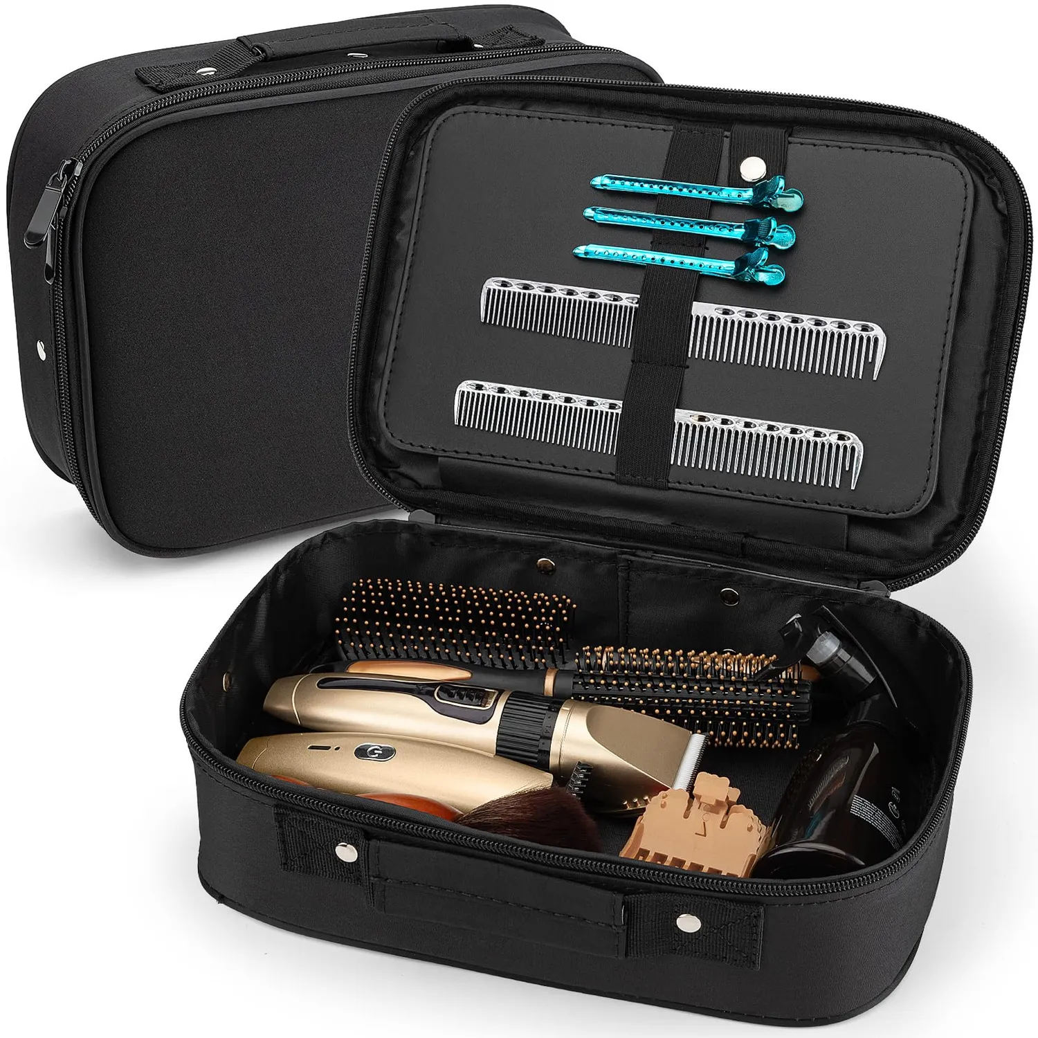 Noverlife Friseurtasche Schwarz Organizer groß
