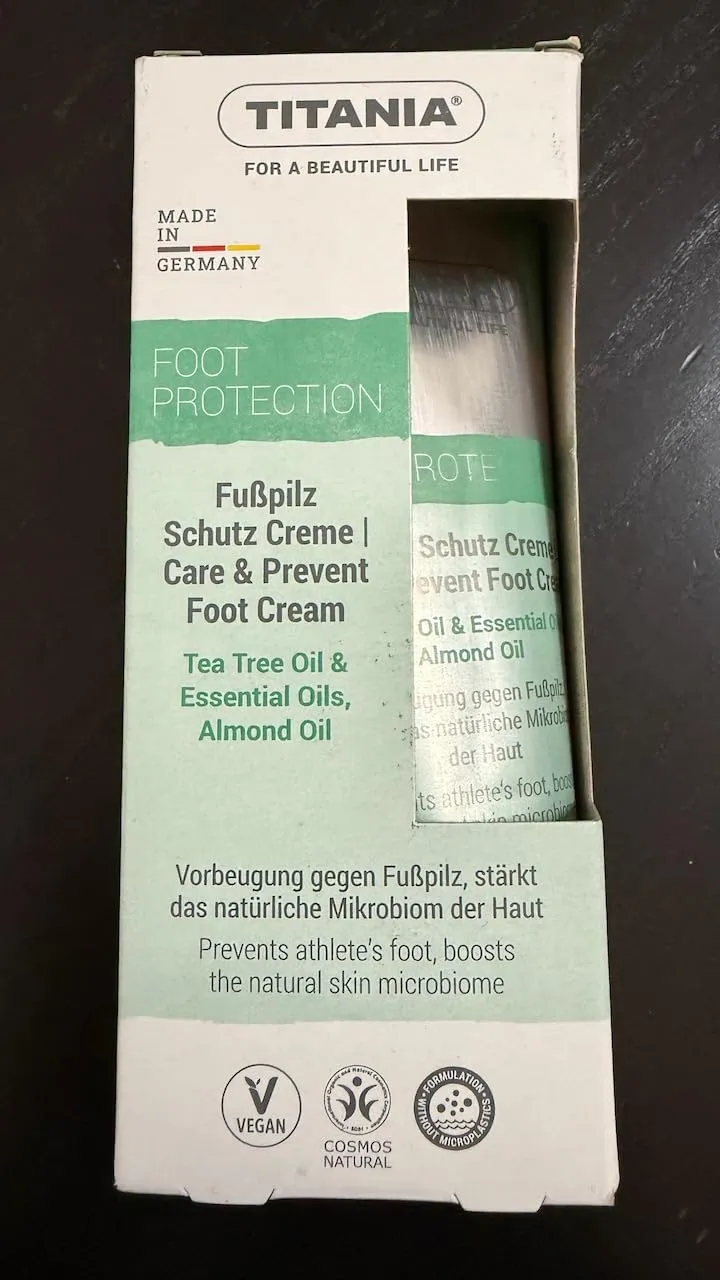 Titania Fußpilz Schutz Creme Fußcreme 75ml Teebaumöl