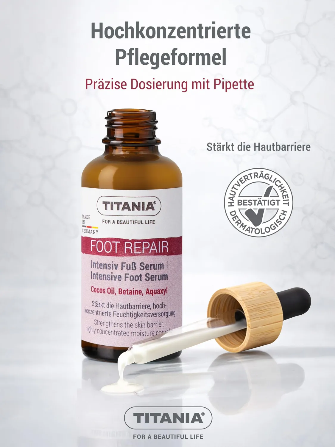 Titania Intensiv Fußserum 30 ml Kokosöl vegan