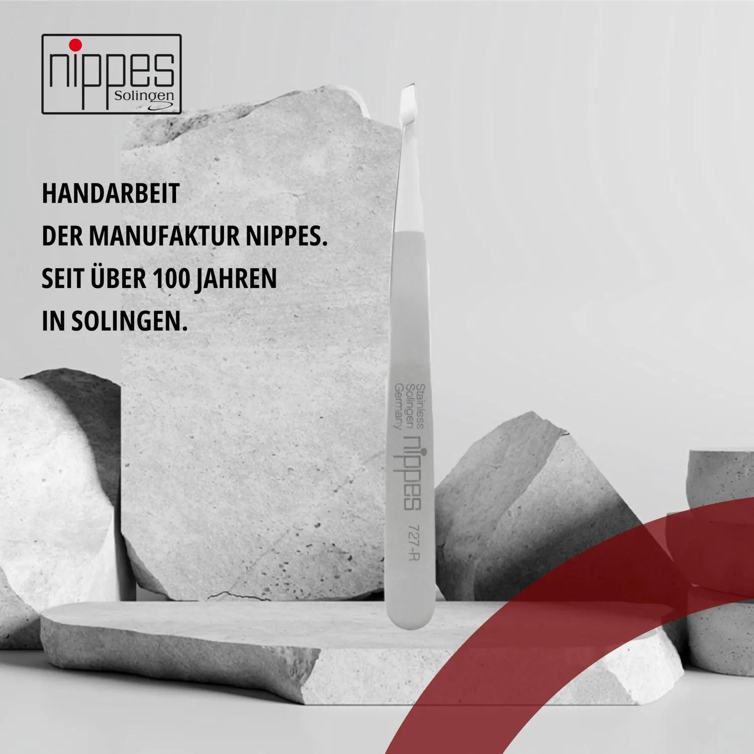 Nippes Solingen Classic Pinzette schräg 9,5 cm Edelstahl