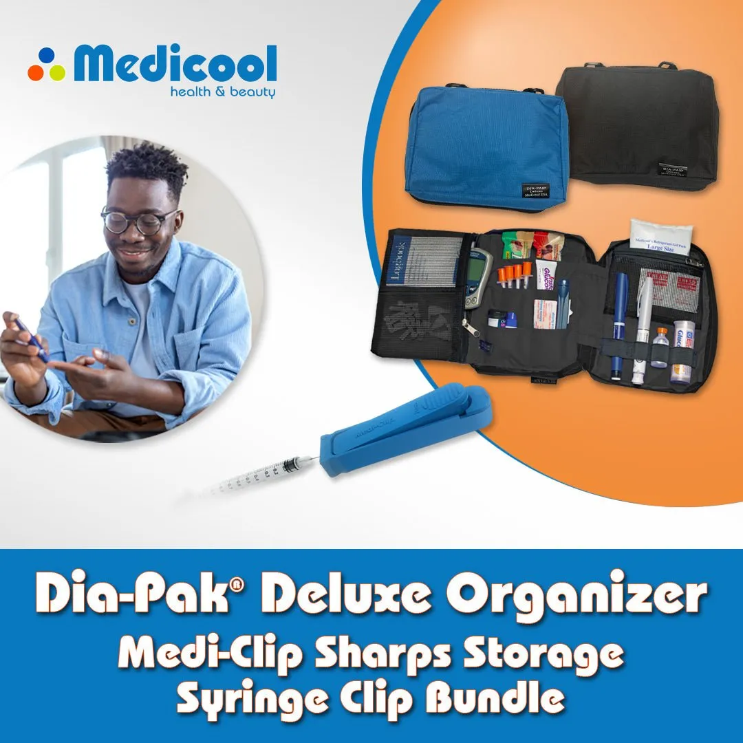 Medicool Dia-Pak Deluxe Organizer Set schwarz mit MediClip