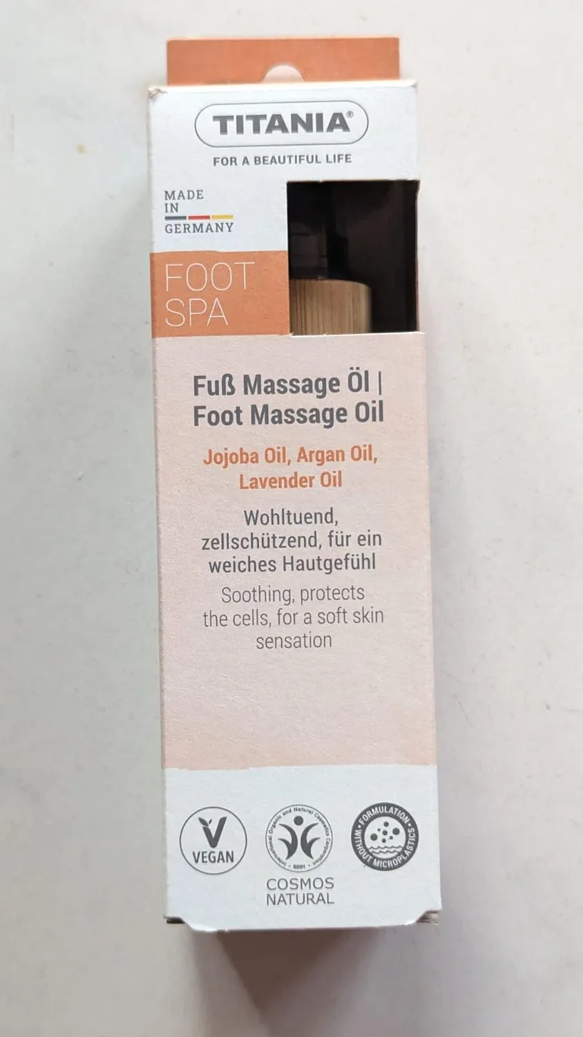 Titania Fuß Massage Öl 58 ml vegan Jojoba Argan