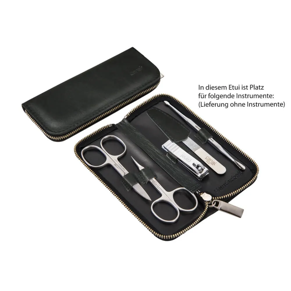 Canal Instrumente Maniküre-Set Leder Etui leer cognac 5-teilig