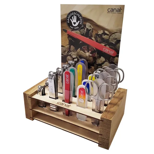 Canal Holz-Display 20-teilig Nagelpflege-Set bestückt
