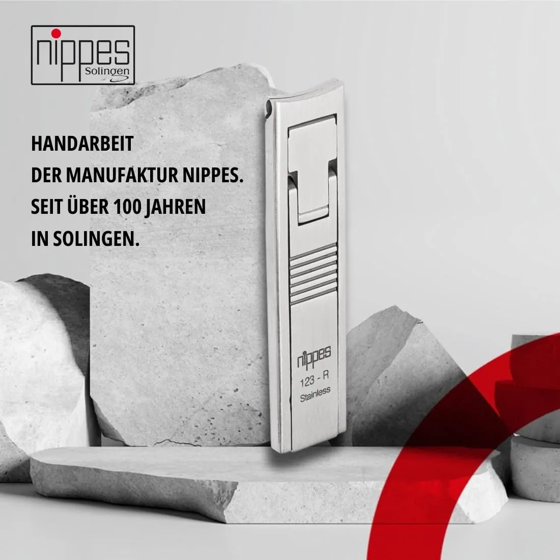 Nippes Solingen Classic Reise-Nagelknipser 6 cm Edelstahl Etui