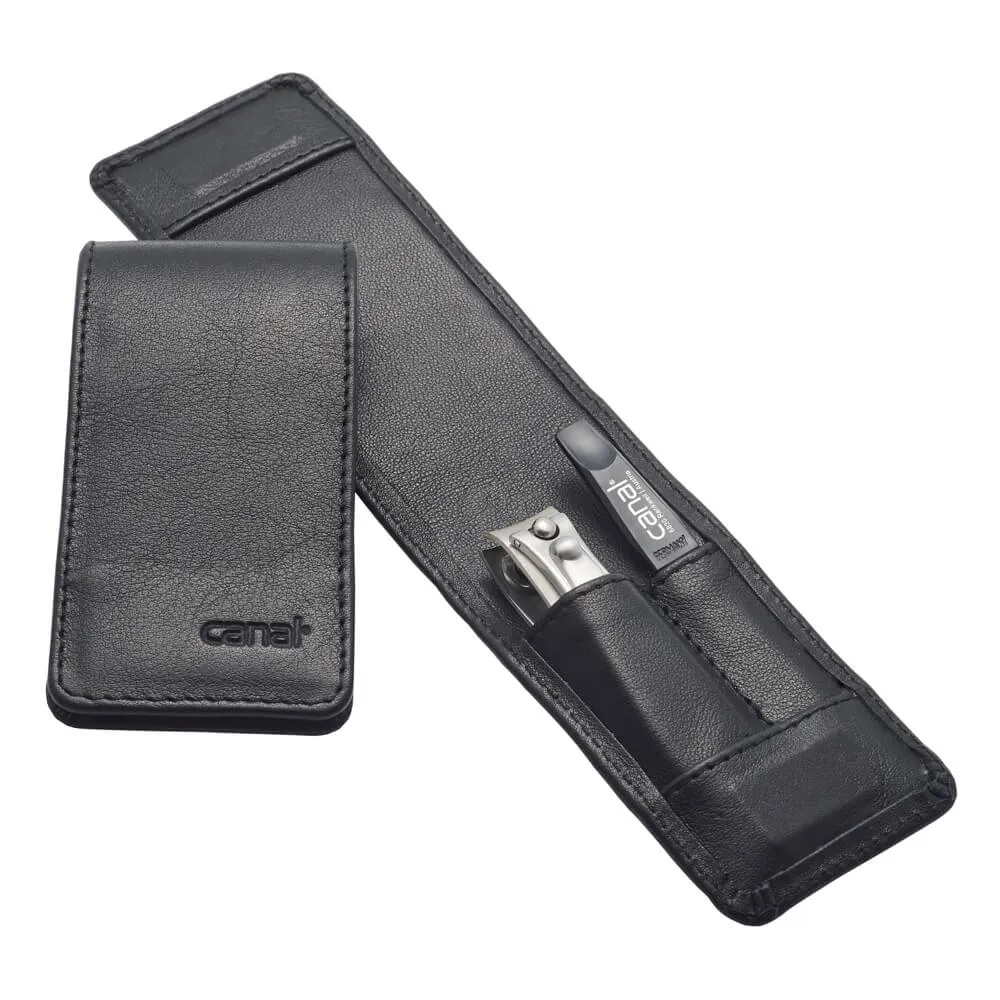 Canal Maniküre-Set Leder 2-teilig schwarz