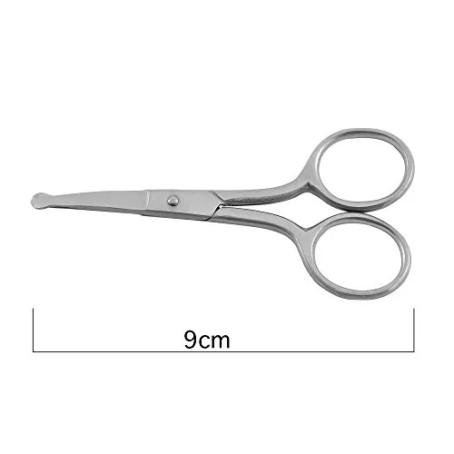 K-Pro Nasenhaarschere Ohrenschere Schere Edelstahl 9 cm abgerundet
