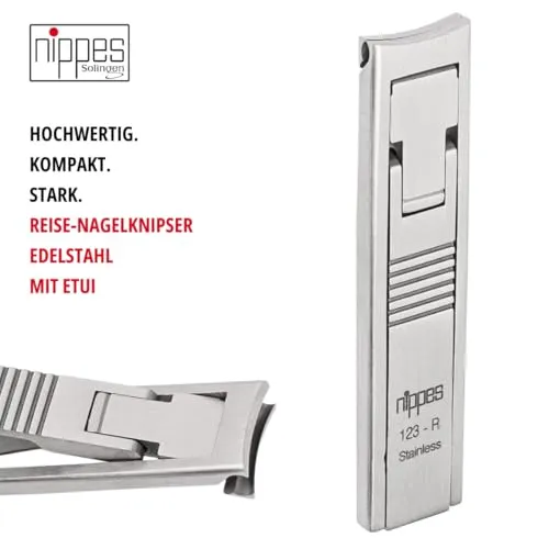 Nippes Solingen Classic Reise-Nagelknipser 6 cm Edelstahl Etui