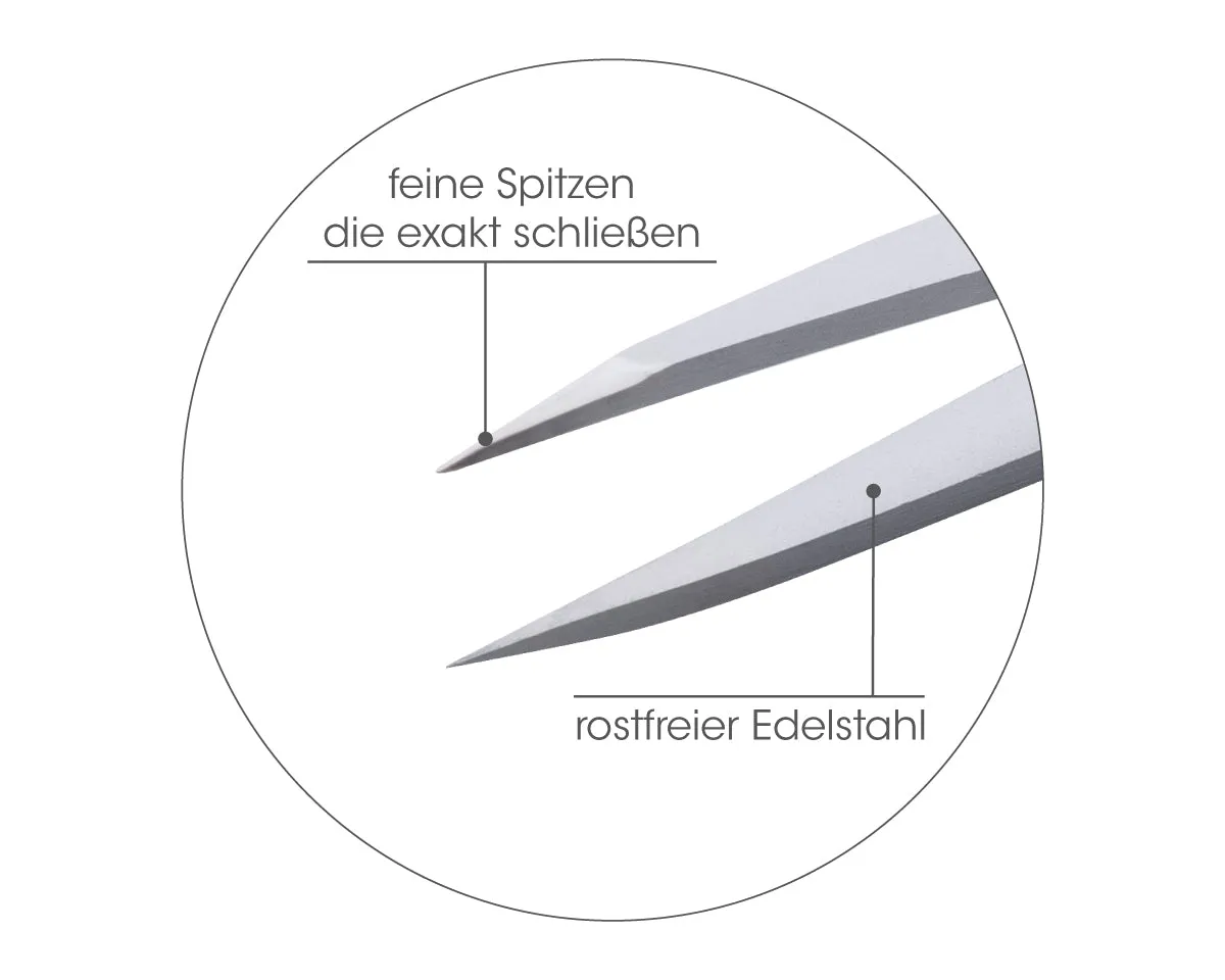 Canal Splitterpinzette Edelstahl 9cm Silber präzise