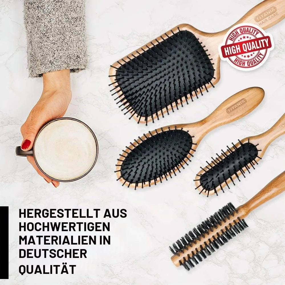 Titania Hair 2866 Bambus Oval Haarbürste 22 cm