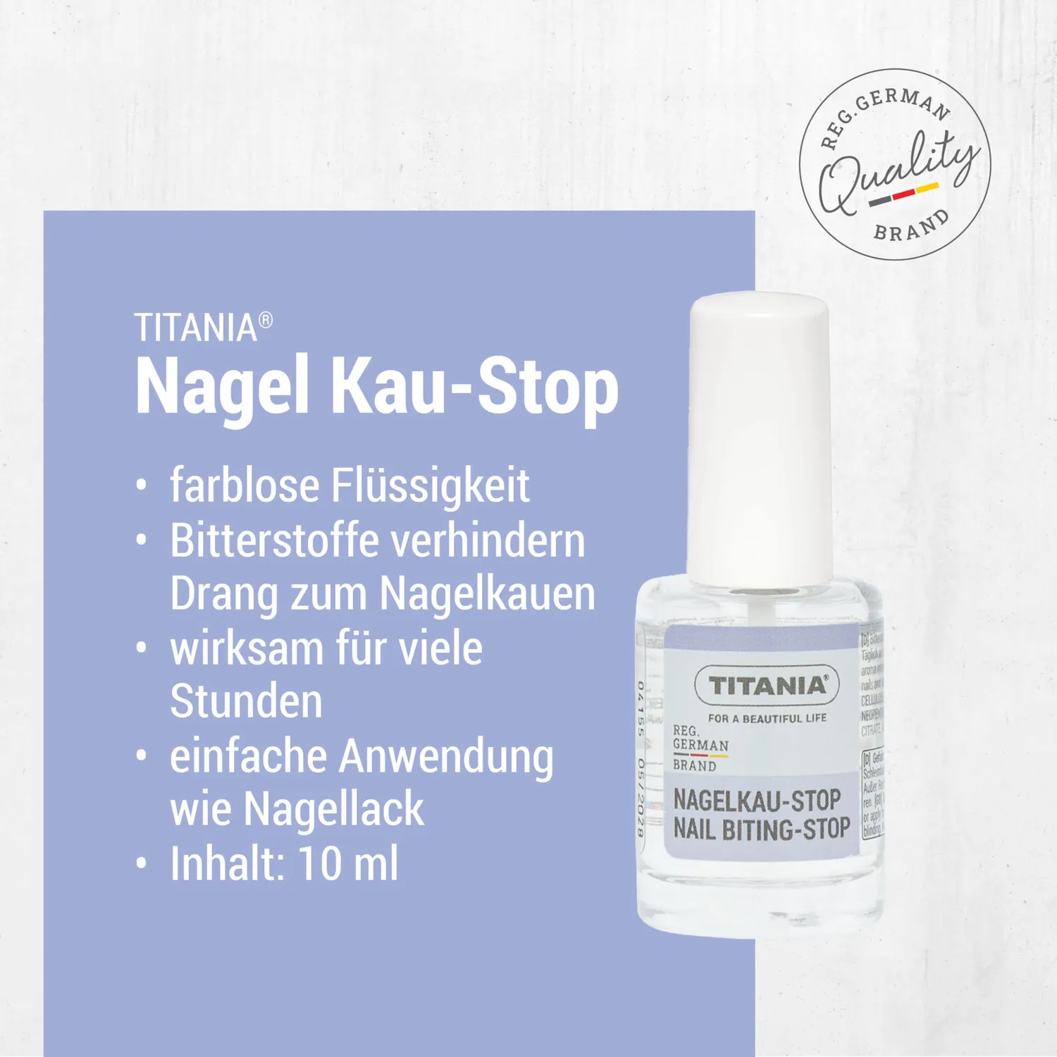 Titania Nagel Kau-Stop Lack 10 ml 2er Pack bitter