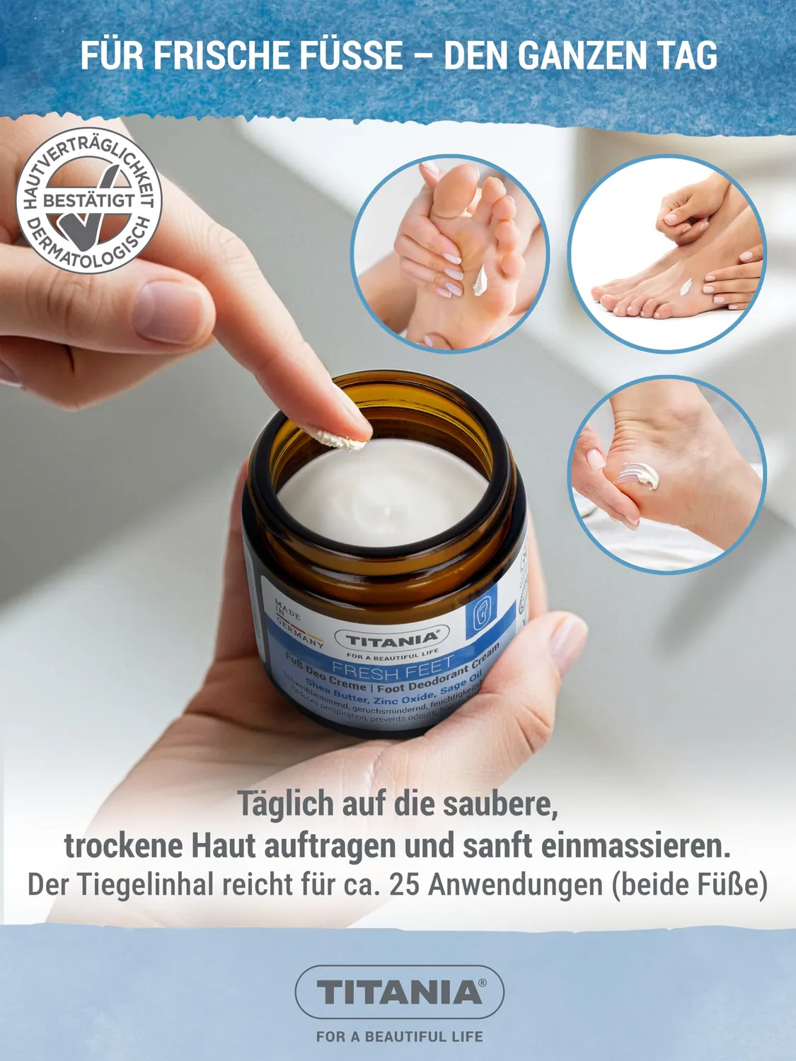 Titania Foot Fuß Deo Creme Citrus 40 ml vegan