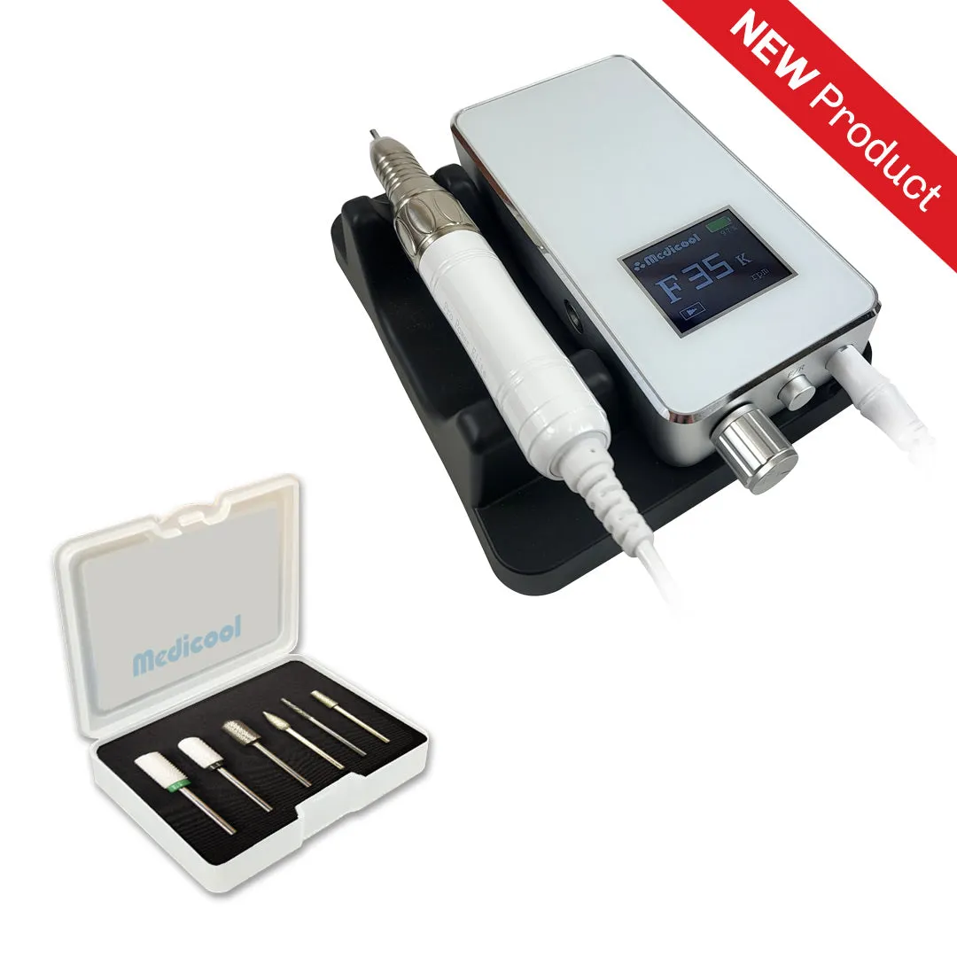 Medicool Pro Power Elite Nagelfräser Champagne Bit-Set 1 Akku