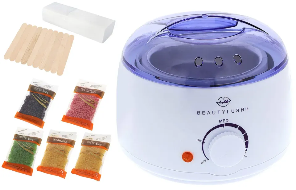 Beautylushh Warmwachsgerät Haarentfernung Set 8850