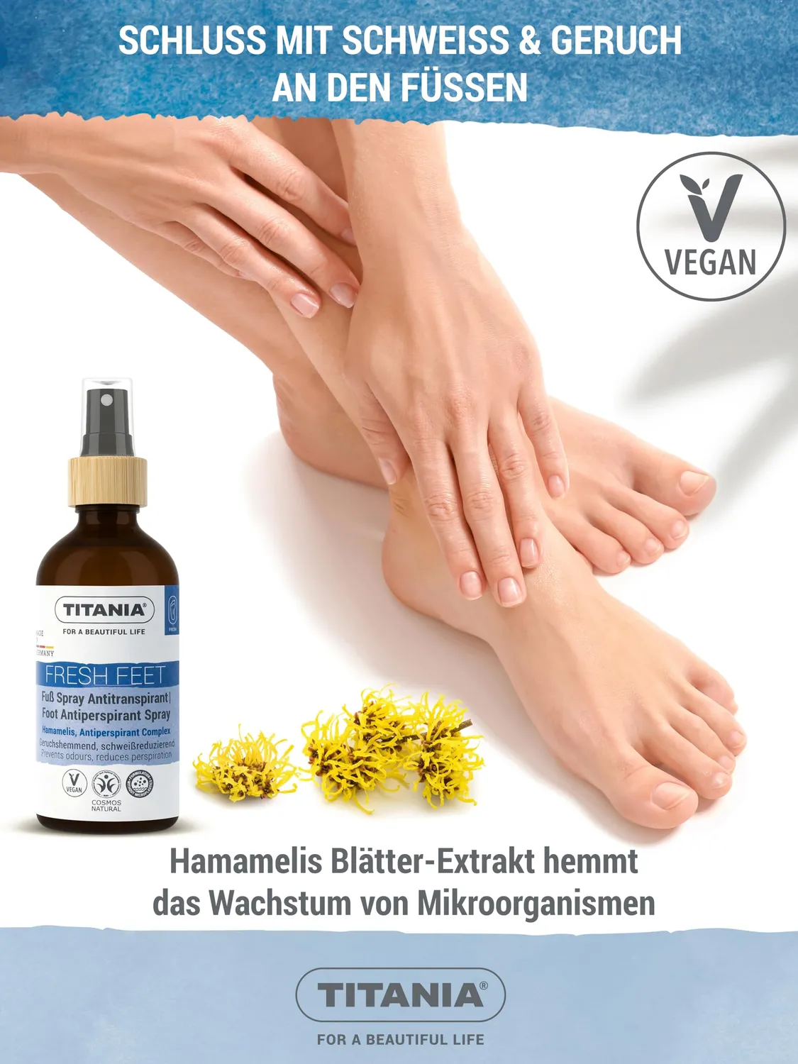 Titania Fußspray Antitranspirant 100 ml ohne Alkohol