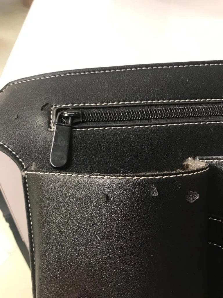 Noverlife Scherentasche Schwarz PU-Leder mit Gürtel