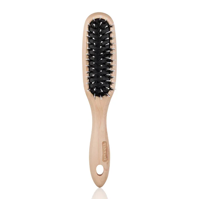 Titania Hair Nature Haarbürste Ahorn klein Wildschweinborsten