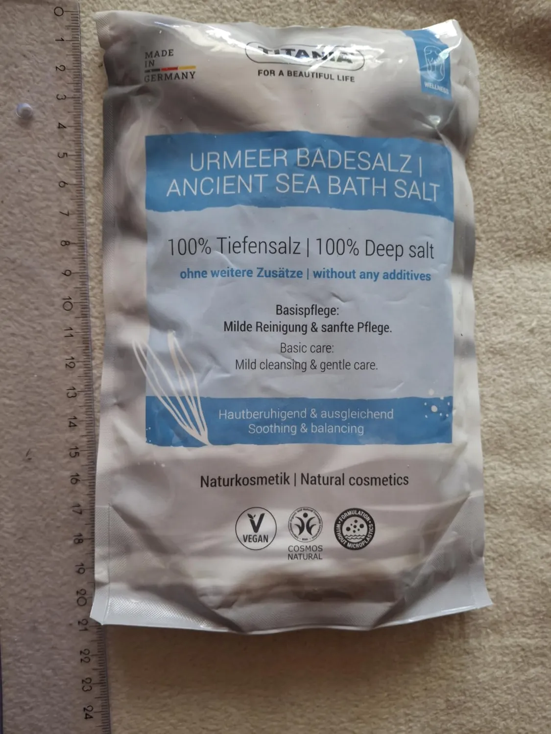 Titania Urmeer Badesalz 450 g Tiefensalz pur