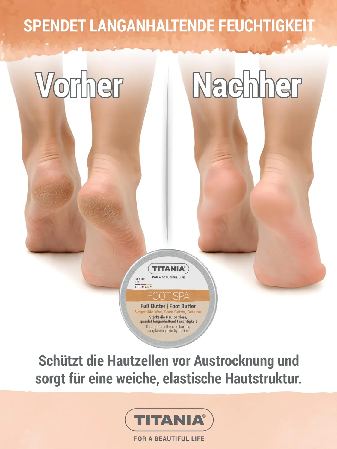 Titania Fußbutter Fußcreme 100 ml Sheabutter