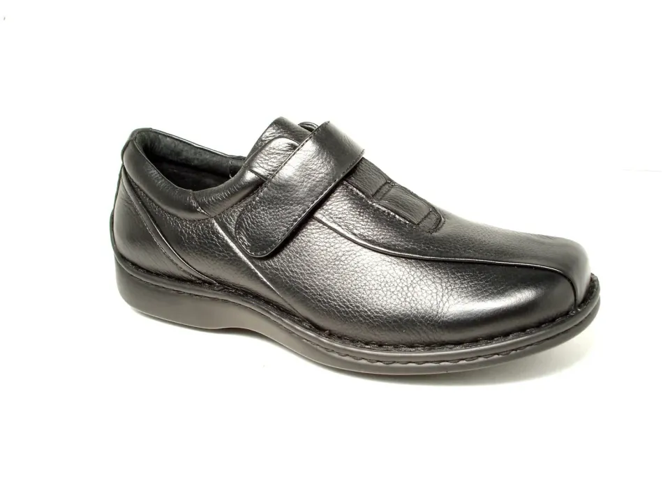 PG Lite 1815 Herren Slip-Ons Schwarz 9-3E Klett Poron