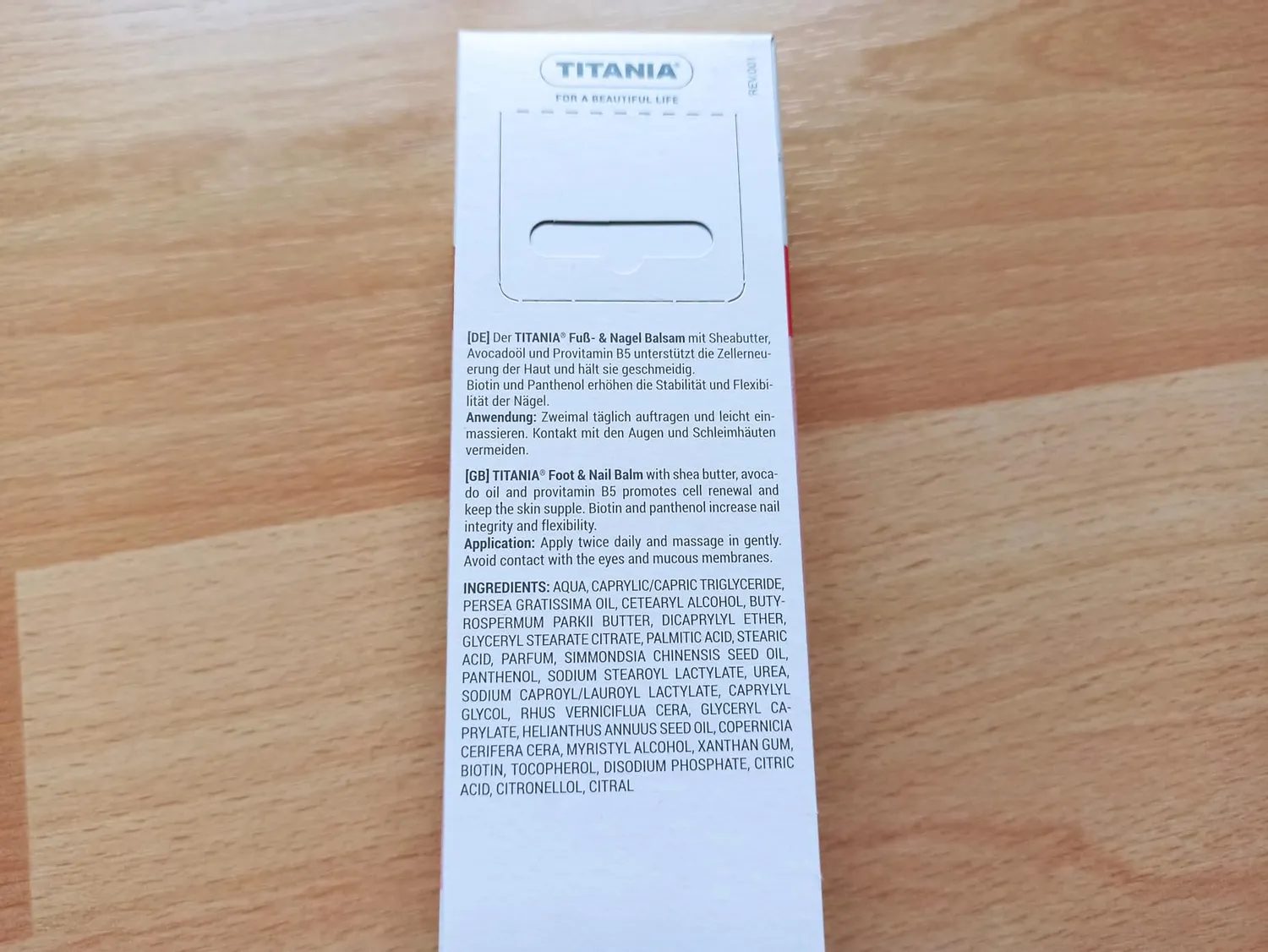 Titania Fuß- & Nagel Balsam 100 ml Sheabutter Biotin vegan