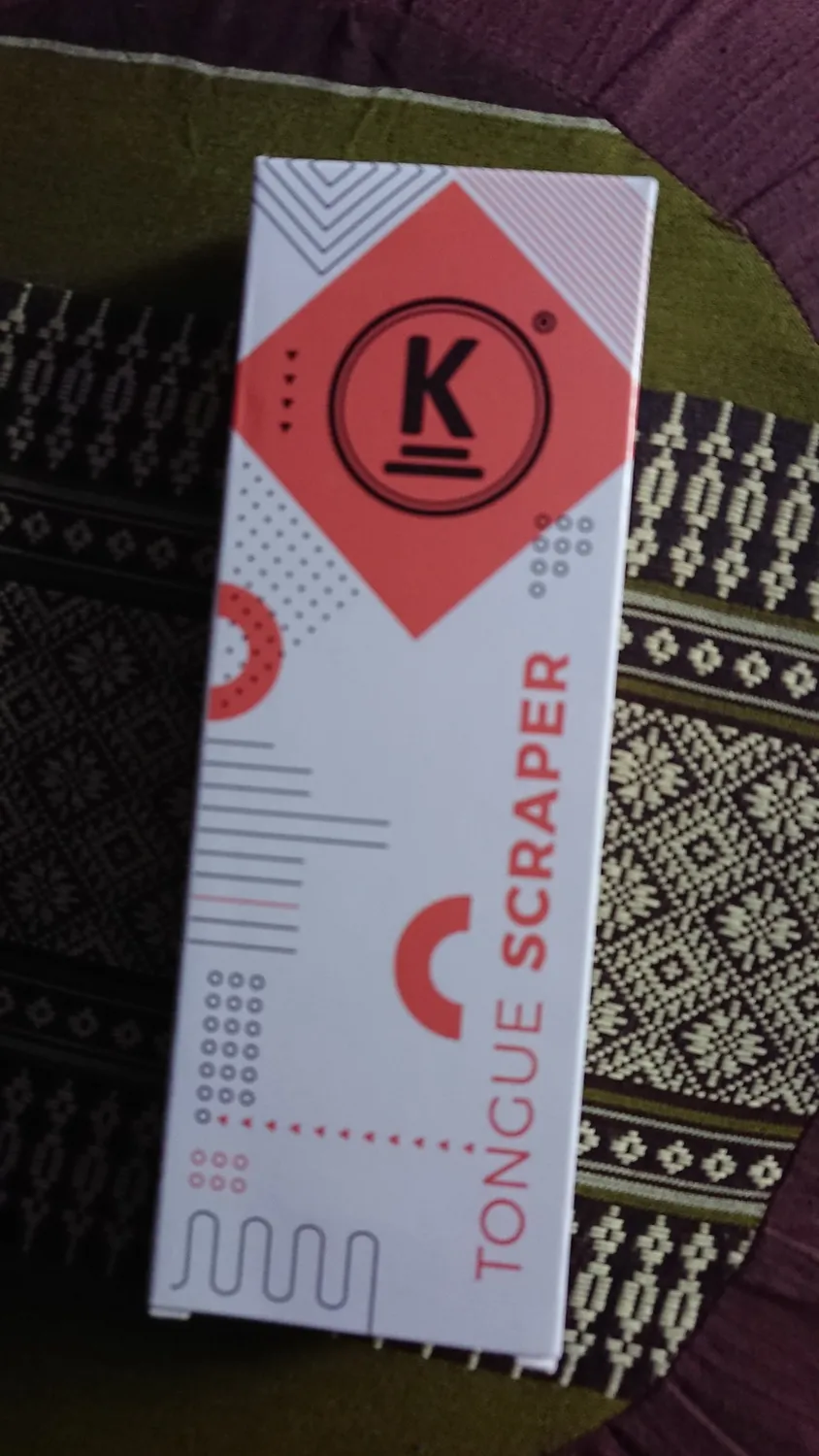 K-Pro Zungenschaber 2er Set Edelstahl Schwarz und Weiß