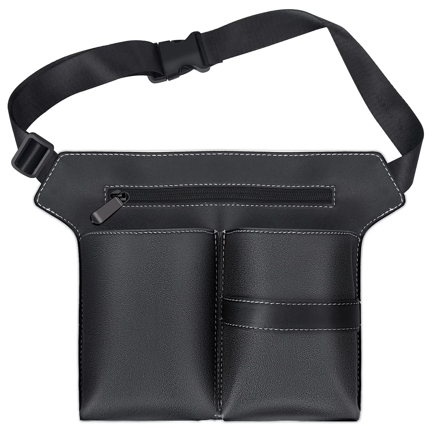 Noverlife Scherentasche Schwarz PU-Leder mit Gürtel