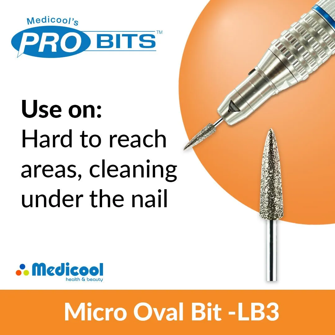 Medicool Pro Bits LB3 Diamant Nagelfräser Single mikro-oval