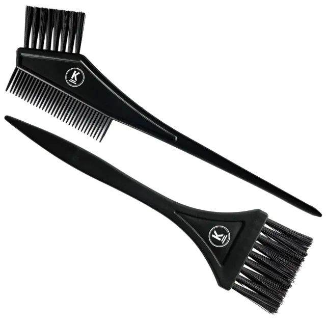 K-Pro Färbepinsel 2er Set Schwarz mit Kamm
