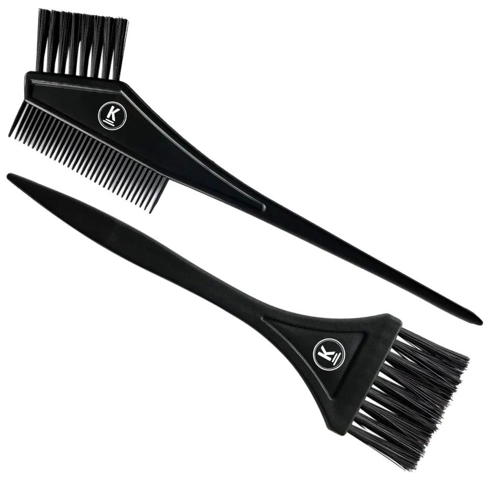 K-Pro Färbepinsel 2er Set Schwarz mit Kamm