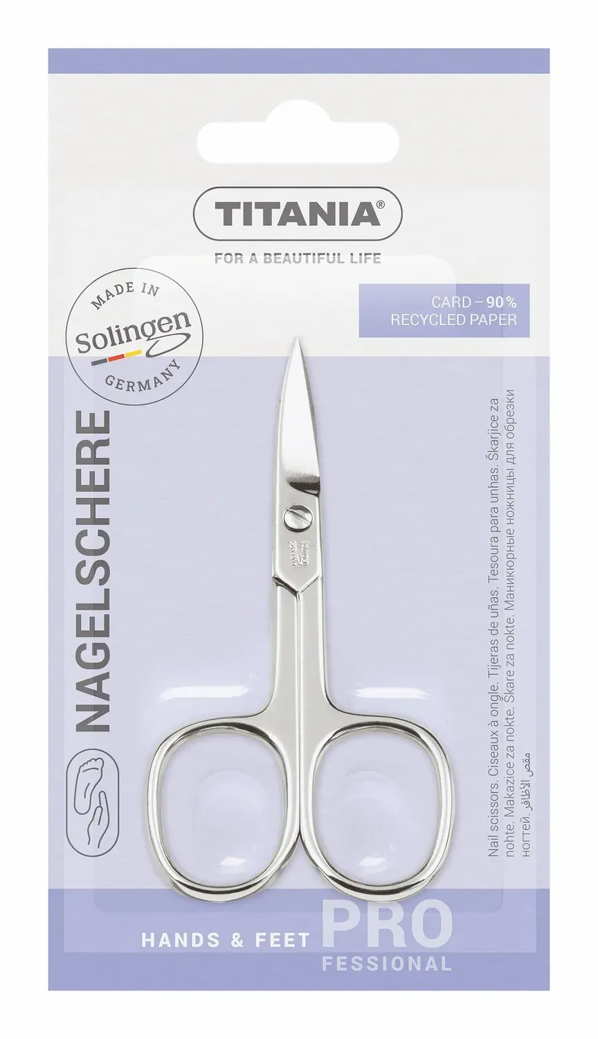 Titania Nagelschere Solingen gebogen 9,5 cm Carbonstahl