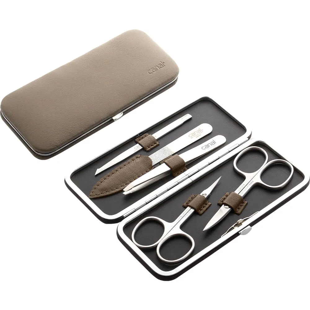 Canal 5374 Maniküre-Set Leder 5-teilig Rosa