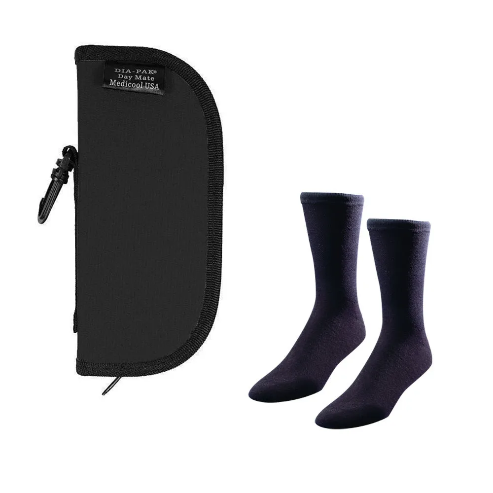 Medicool Dia-Pak Daymate Insulintasche Set Socken wasserabweisend