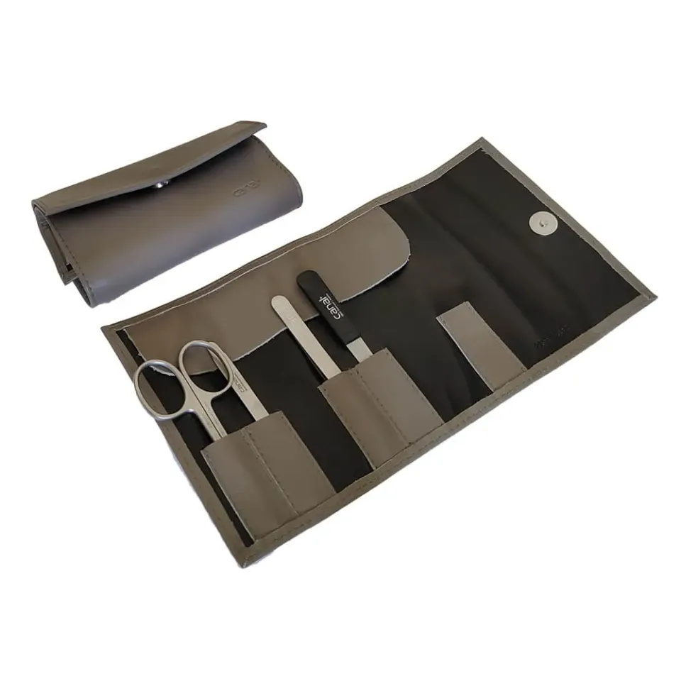 Canal Instrumente 5371 Maniküre-Set Leder 4-teilig beige