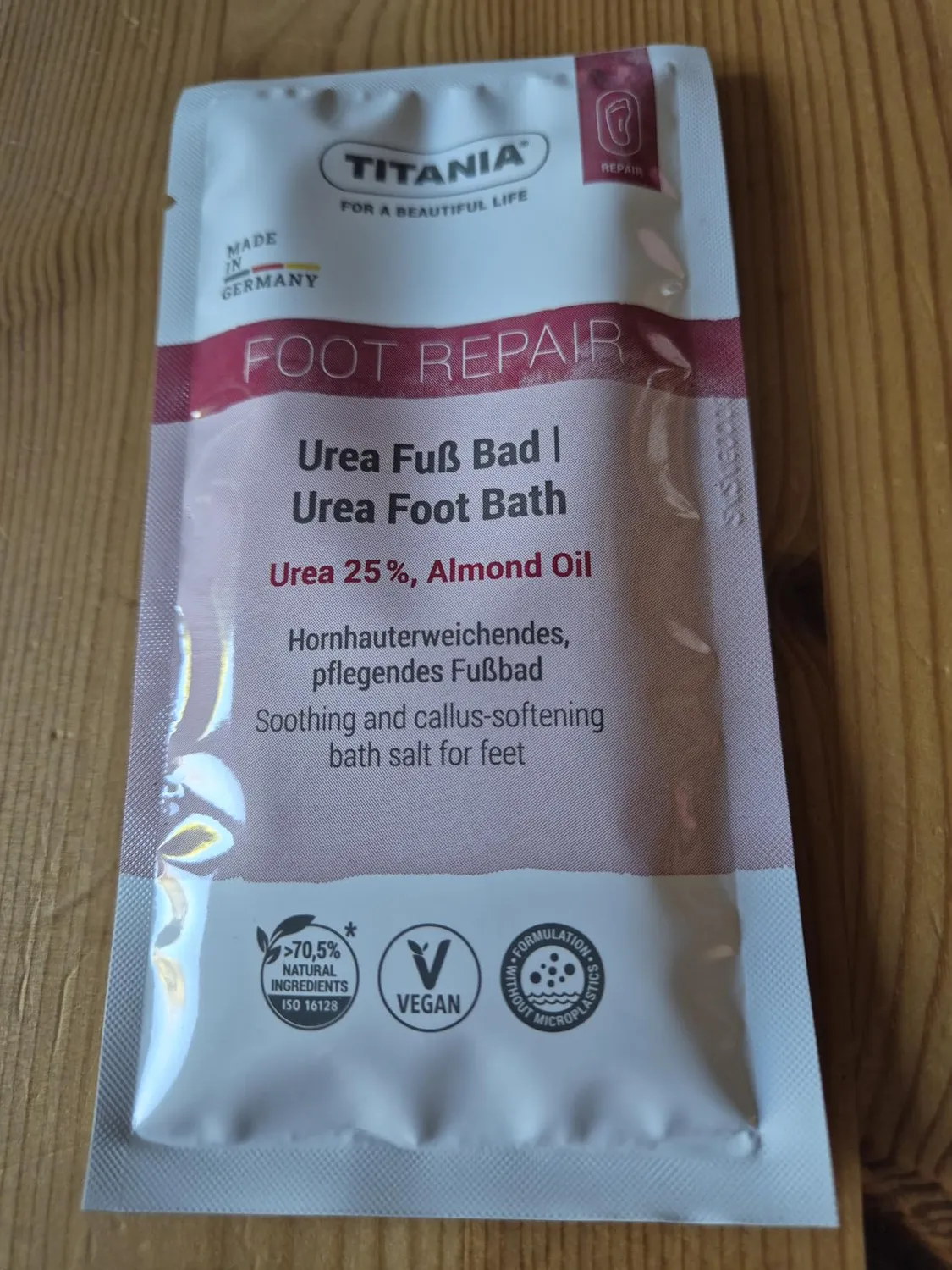 Titania Urea Fußbadesalz 25% 270 g Glas Mandelöl