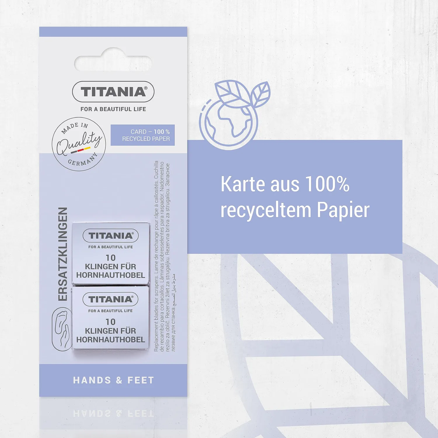 Titania Ersatzklingen Hornhauthobel 20 Stück scharf