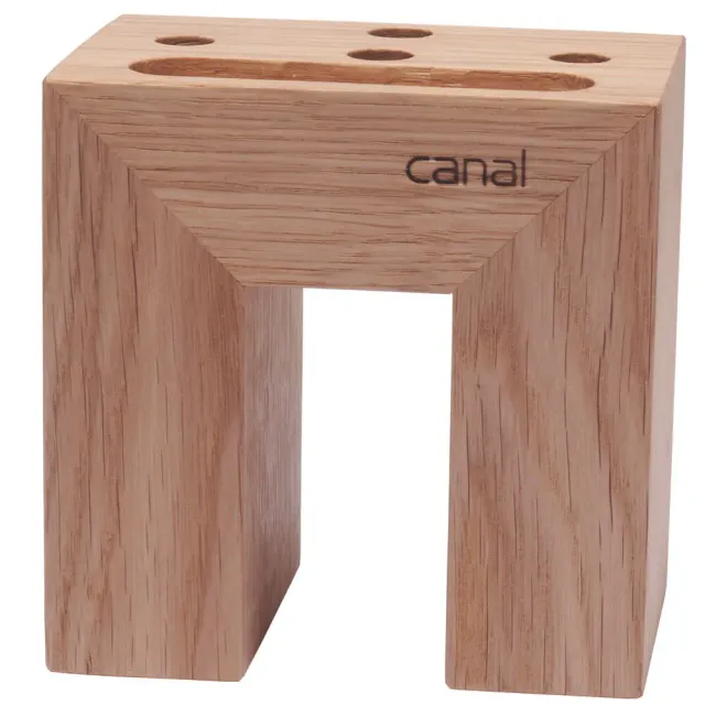 Canal Instrumente Maniküre-Set Eiche klein Holzblock leer 5-teilig